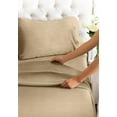 thumbnail image 7 of CGK Linens 4-Piece Ultra Soft & Comfy Hotel Luxury Sheet Set - Queen Size Cooling Bed Sheet Fits 8"-16" Mattresses, Heathered Tan, 7 of 7