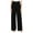 c01Black, variant on Womens Fashion Casual Solid Color Wide Leg Pants High Waisted Button Down Straight Long Trousers Palazzo Pants Black M