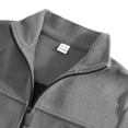 thumbnail image 5 of WRKEKC Windbreaker Jackets for Men Collarless Casual Outdoor Zip Solid Long Sleeve Versatile Zipper Pockets Outerwear Jacket Coat, 5 of 8