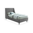 thumbnail image 3 of Meridian Furniture Eva Gray Velvet Upholstered Twin Bed, 3 of 8