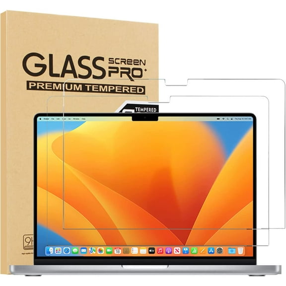 [2-Pack] EliteGadget Glass Screen Protector for MacBook Pro 14 2023 A2779/ 2021 A2442 - Tempered Glass Film for 14 inch MacBook Pro 2023 with M2 Pro / M2 Max Chip, 2021 with M1 Pro / M1 Max Chip