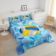 thumbnail image 4 of Erosebridal Volleyball Bedding Twin Comforter Set,Geometry Gradient Down Comforter,Sports Theme Decor,Reversible,Lightweight,2pcs, 4 of 7