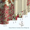 thumbnail image 6 of Pioneer Flower Floral Print Pattern Shower Curtain 72"x84" ,Bathroom Decorative Shower Curtains Set with 12 Hooks,Modern Waterproof Washable Shower Curtain, 6 of 6