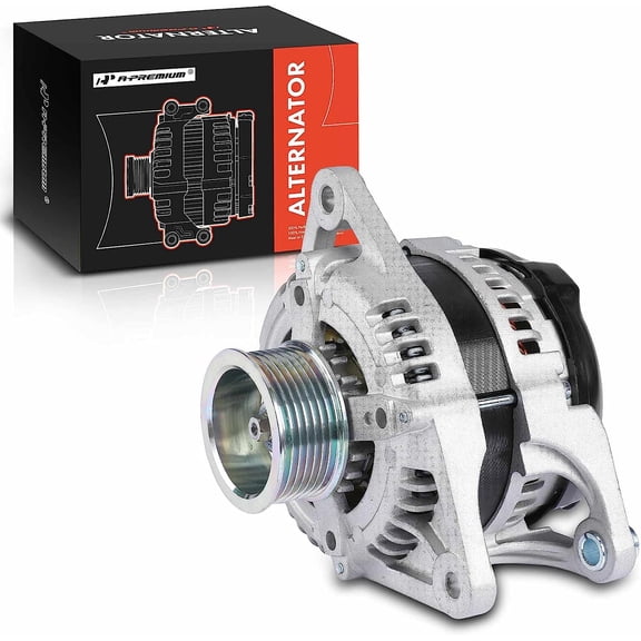 A-Premium Alternator Compatible with Dodge Ram 1500 2004-2006, Viper 2003-2006, 8.3L, 12V 130A 7-Groove Pulley Clockwise, Replace# 90295641, 05037198AA