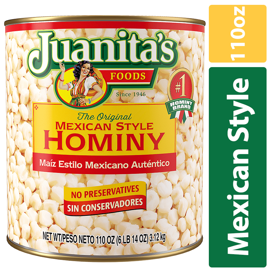 Juanita&amp;#39;s Foods Mexican Style Hominy, 110 oz - Walmart.com - Walmart.com