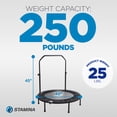 thumbnail image 4 of Stamina inMotion 40" Fitness Trampoline with Adjustable Handlebars, Black, 4 of 16