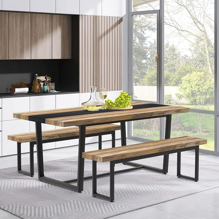 Long table with 2025 bench