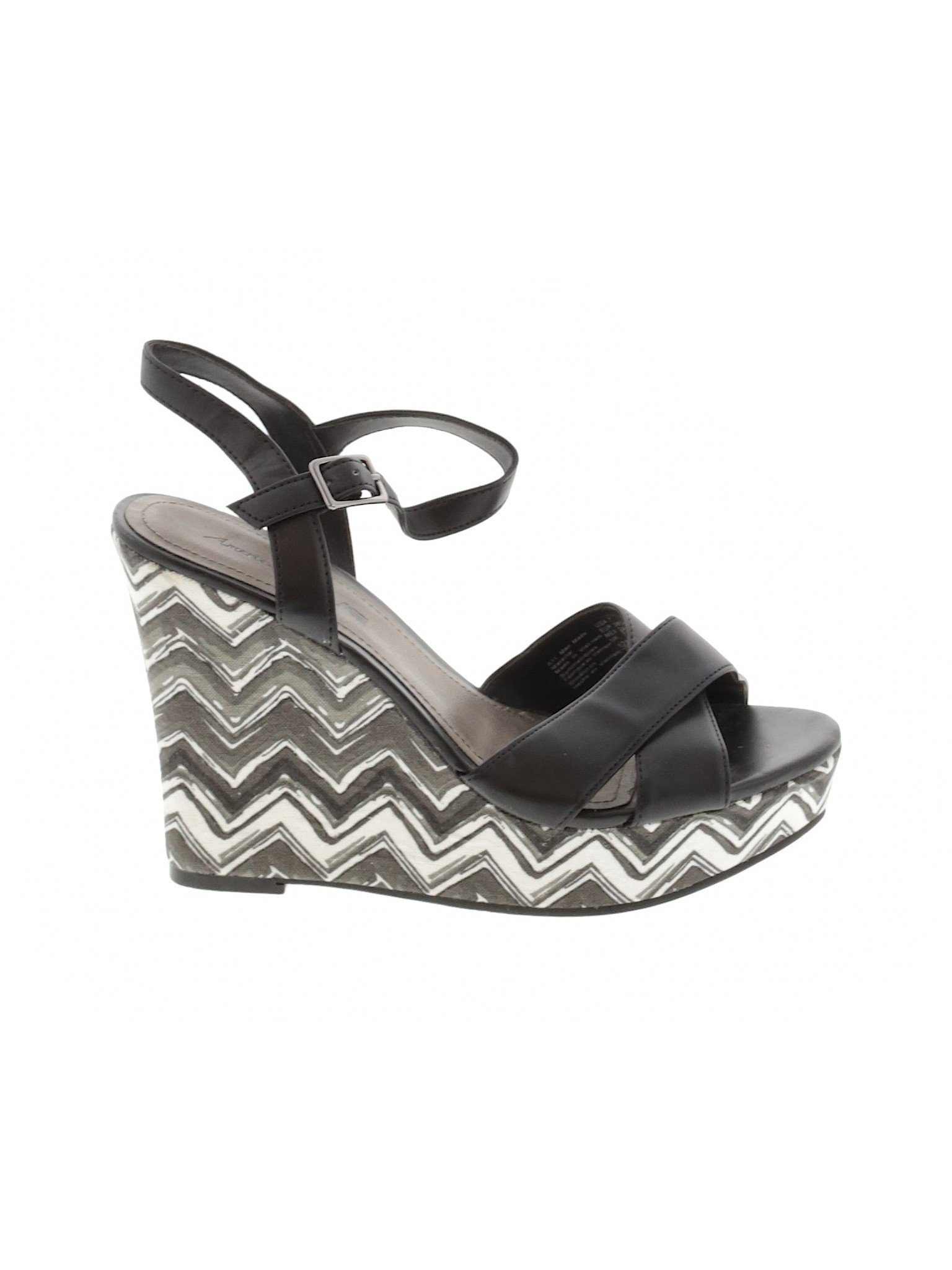 american eagle black wedges