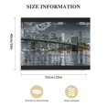 thumbnail image 3 of ARISTURING  New York Manhattan Night View in Black and White Giclee Canvas Prints Modern Stretched and Framed Art work Cityscape Pictures Paintings on Canvas Wall Art for Bedroom  20x16in, 3 of 6