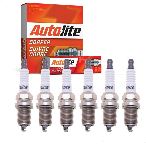 6 pc Autolite 5924 Copper Core Spark Plugs for 1148 3006 41-602 71 AGSP32 Ignition Wire Secondary