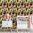 thumbnail image 3 of Western Peel and Stick Wallpaper 23.6in x 9.8ft Colorful Potted Cacti Succulents Floral Details Warm Contact Paper Vinyl Waterproof Self Adhesive Wall Paper for Bedroom Shelf Cabinet Renter Friendly, 3 of 8