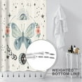 thumbnail image 3 of Extra Long Bathroom Shower Curtain 72x84 Inch 70''s Botanical Butterfly Shower Curtain Moon Phase Divination Horoscope Shower Curtain Waterproof Polyester Fabric Washable Machine Washable, 3 of 5