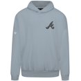 thumbnail image 2 of Men's Levelwear Gray Atlanta Braves Contact Nightfall Pullover Hoodie, 2 of 3