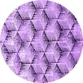 thumbnail image 1 of Ahgly Company Indoor Round Oriental Purple Industrial Area Rugs, 7' Round, 1 of 4