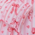 thumbnail image 5 of Btargot 5 Piece kids Comforter Set for Girl Stripe Bows Love Pink Bedding Set Bed-in-a-Bag, 5 of 8