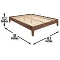 thumbnail image 4 of Pemberly Row Modern / Contemporary Queen Natural Wood Platform Bed, 4 of 5
