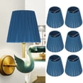 thumbnail image 4 of Pantallas De Lámpara, Pantallas De Lámpara De 3.5 \"x 5.1\" X 5.5 \", Transmisión De Luz De 6 Piezas, Lámpara De Araña Con Clip Para Bombillas De Pared De Tamaño Pequeño A, Octpeak Wall Lamp Shade, 4 of 8