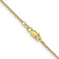thumbnail image 3 of 14K Yellow Gold Cable Chain Styles Necklace 24 inch 1.4 mm Diamond-cut Round Open Link with Lobster Clasp, 3 of 4