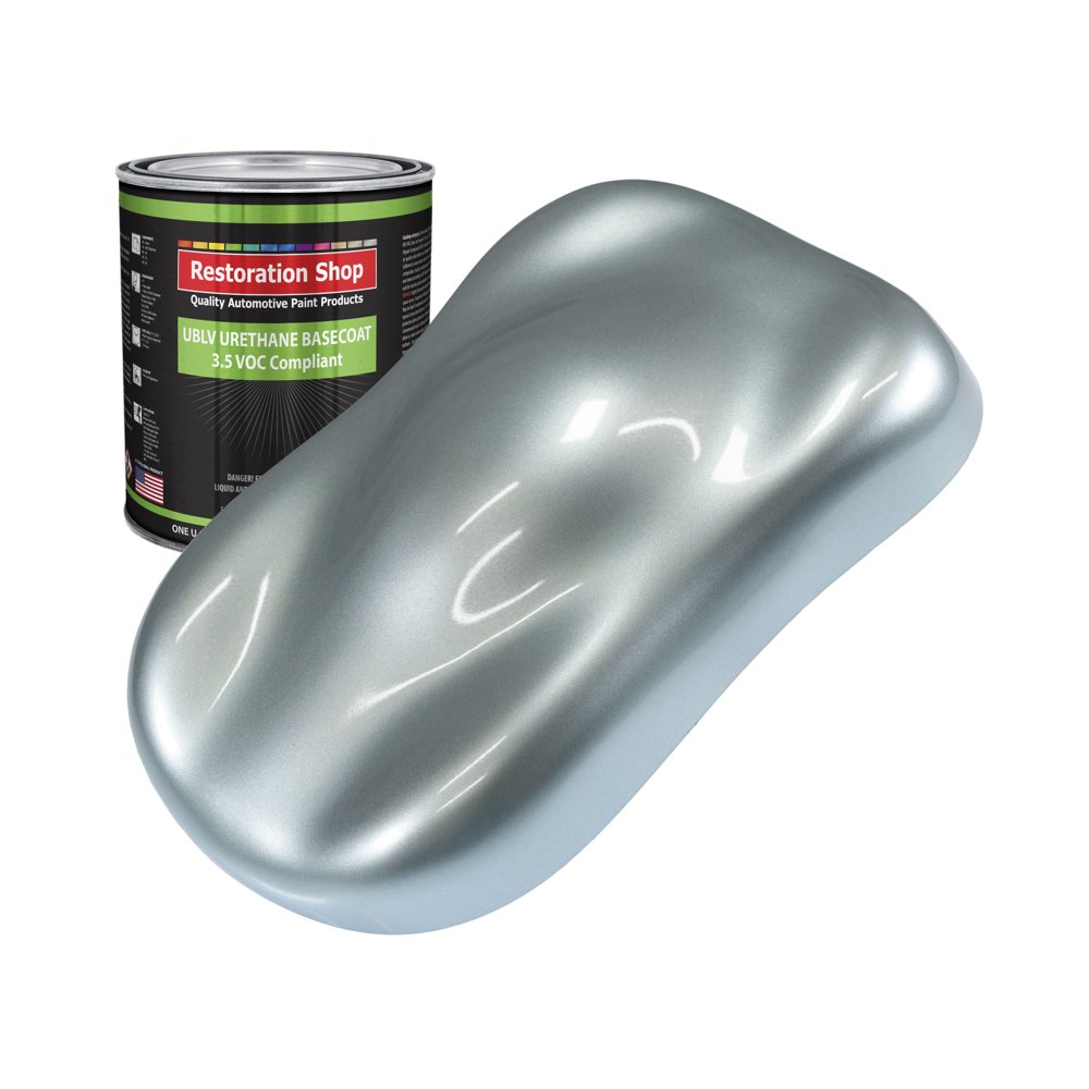Silver Blue Metallic 1 Quart Low VOC URETHANE BASECOAT Car Auto Body