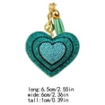 thumbnail image 1 of Langgg Keyring Keyholder DIY Small Decorative Purse Pendent Multipurpose Sweet Gift Workmanship Bag Decor Heart Keychain Green 1Set, 1 of 6