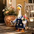 thumbnail image 3 of 23 Inch Porch Goose Outfit Set Fabric Garden Patio Decoration Seasonal Yard Ornament for Outdoor Courtyard Display, 3 of 7