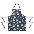 thumbnail image 2 of Dark Blue Princess Unicorn Pattern Apron-Garden Aprons for Women with Pockets-Cotton Linen Waterproof Kitchen Cooking Gardening Aprons Adjustable for Kitchen,Cooking,BBQ and Salon 33x27 Inch, 2 of 7