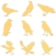 thumbnail image 1 of 9 pegatinas autoadhesivas de metal dorado con temática de cuervo de 1,6 x 1,6 pulgadas, con temática animal., 1 of 5
