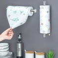 thumbnail image 6 of Paper Towel Holder – Self-Adhesive or Drill-Mounted, Wall Mounted or Under Cabinet, Perfect for Kitchen Organization and Storage, Silver, 6 of 7