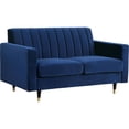 thumbnail image 3 of Home Square 3-Piece Furniture Set with Chair Loveseat and Sofa in Navy, 3 of 11