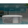 thumbnail image 4 of Avenli Oslo 4-Person Inflatable Hot Tub Spa + Cover, Black Marble Pattern, Rapid Heating up to 104°F, Soothing Water Jets, 201 gal, Octagon, 4 of 11