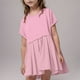 thumbnail image 2 of Odeerbi 5-14 Años Niñas Verano Patchwork Plisado Vestido Línea A Playa Boho Mini Sudadera Vestido Niños Color Sólido Manga Corta Vestido Tenis, 2 of 9