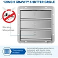 iPower 12'' Square Aluminum Automatic Gravity Shutter Louver Vent