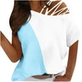thumbnail image 1 of Camiseta sin tirantes con estampado de amor de manga corta y cuello redondo de verano para mujer Blusas OAVQHLG3B Store  lin121212, 1 of 5