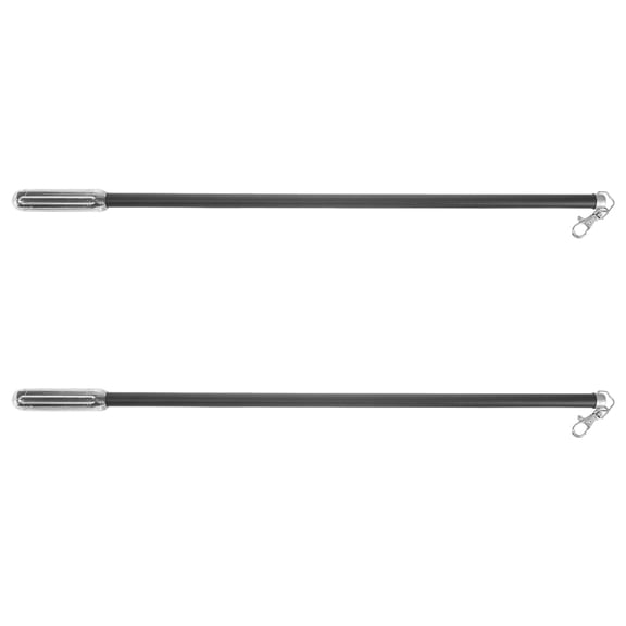 OUNONA 2Pcs Curtain Pull Rod Wand Black Made with Aluminum Alloy Smooth Manual Operation for Curtains
