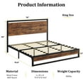thumbnail image 2 of Twin Bed Frame with Wood Headboard and Footboard, with Under Bed Storage, 6 Inch High, No Box Spring Needed, Easy Assembly, 2 of 8