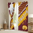 thumbnail image 3 of Football City 30%-50% Blackout Curtains American Football Curtains & Drapes Birthday Gifts for Men Kids Sports Football Fans Curtains Geometry Striped Window Curtains 52''Wx63''L(Washington), 3 of 6