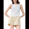 thumbnail image 1 of Blusas de Verano Informales Elegantes con Cuello Drapeado para Mujer, Sin Mangas, Fruncidas, Elegantes Cuello Redondo S, 1 of 3