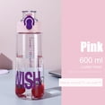 thumbnail image 4 of Termos para agua de 600 ml Taza de agua para beber para acampar Senderismo Correr (rosa), 4 of 5