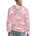 thumbnail image 7 of Daiia Flamingo Pattern Women's Fashion Hoodies & Sweatshirts with Kangaroo Pocket Hooded Sweatshirt with Eye-catching Drawstrings-X-Large, 7 of 7