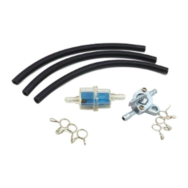 Filtro de aceite de la manguera de combustible,Kit de filtro de aceite para manguera de combustible de motocicleta compatible,Interruptor de combustible con filtro de taza de aceite
