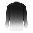 thumbnail image 4 of CLOISE Sweatshirt for Women Gradient Pullover Sweatshirts Round Neck Long Sleeve Hoodies Shirts Black Basic Tees With Pockets Fall Cute Preppy Clothes XL, 4 of 4