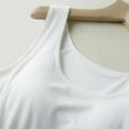 thumbnail image 3 of Tank Tops For Women Solid Color With Chest Pad Bra One Tank Top Sling Camisole Tops For Women, 3 of 6