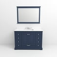 thumbnail image 5 of Dukes 48 in W Navy Blue Single Vanity, Cultured Marble Top, Faucet Set, and 46 in Mirror, 5 of 10