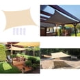 thumbnail image 4 of 6.5 'x 9.8' Rectángulo Parasol Toldo Toldo Refugio Bloque UV Pantalla Gloria Sun Shade Sail, 4 of 9