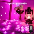 thumbnail image 2 of LAMPHOME 33FT 100LED Milky Globe String Lights, Pink, Clear Wire, 8 Modes, Plug-in with Male-Female Connector, 29V, Indoor Outdoor Decor, 2 of 8