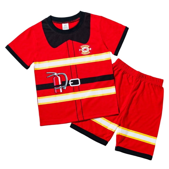 KEXE Toddler Boy Outfit Baby Boy Clothes 18-24 Months Toddler Baby Boy Clothes Summer Short Sleeve Print T-Shirt Tops Color Shorts Set Casual Outfit