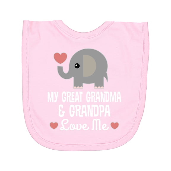 Inktastic My Great Grandma and Great Grandpa Love Me Newborn Bib