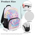 thumbnail image 7 of Uorisanigo Rainbow Axolotl School Backpack for Kids 6-12 Year, 17 Inch Lightweight Daypack with Adjustable Padded Straps, Perfect for Elementary Kindergarten, 7 of 7