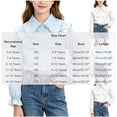 thumbnail image 2 of BRGZLK Puff Long Sleeve Shirts for Girls Solid Color Cute Lace Trim Peter Pan Collar Blouse Elegant Casual Button Down Shirt Back to School Outfits White B 5-6 Years, 2 of 6