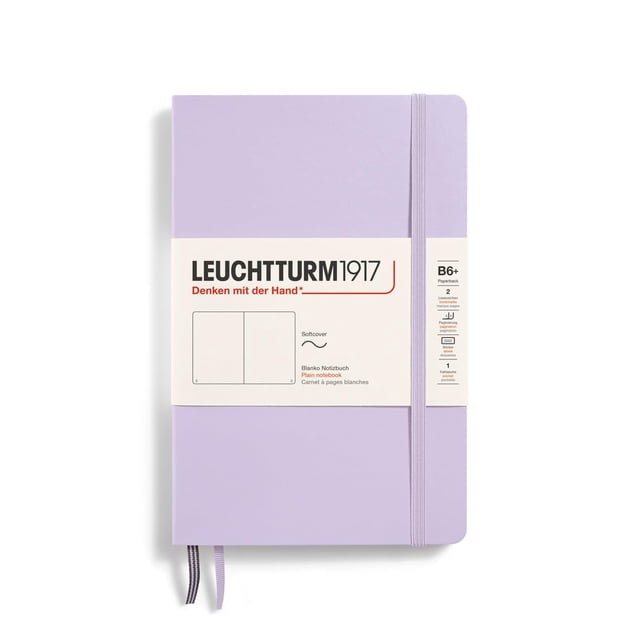 Cuaderno LEUCHTTURM1917 B6+, tapa blanda, 123 páginas numeradas, color lila